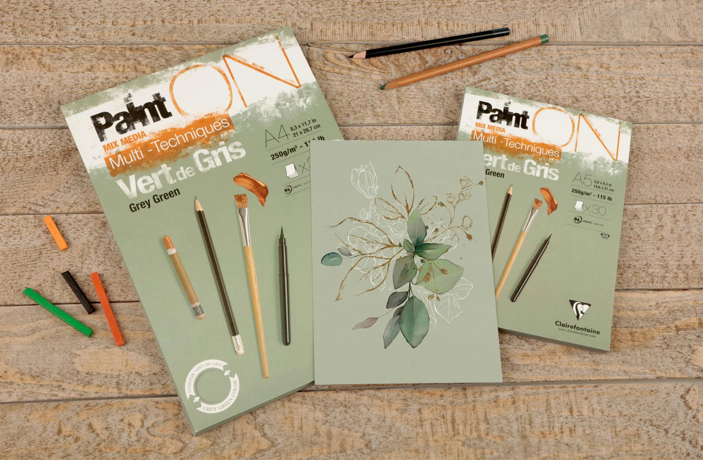 PaintON Green of Grey package 15F 50x65cm 250g - Green of Grey (Pack x2)