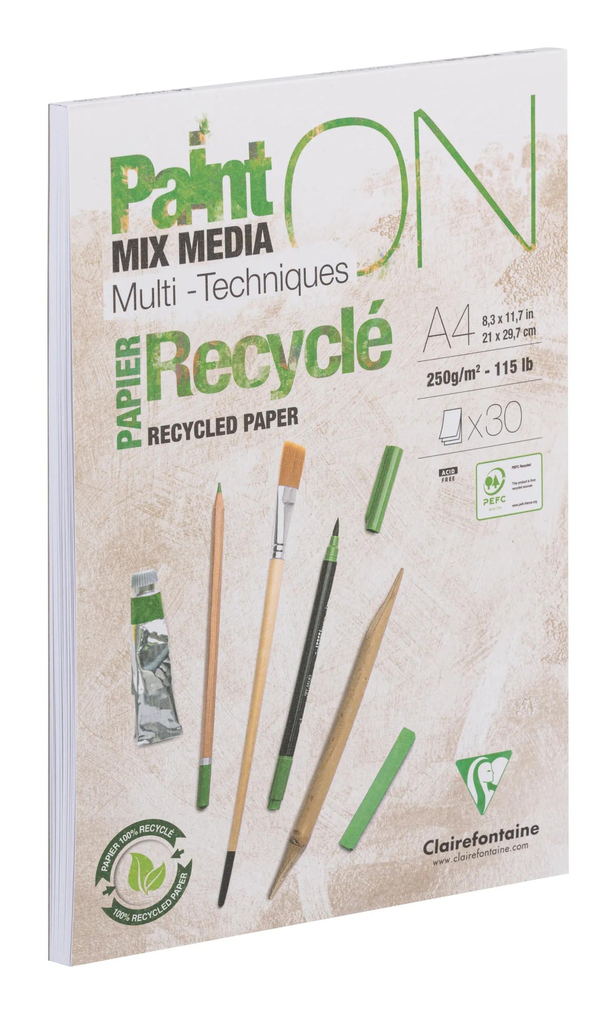 PaintON Recycled block glued 30F A4 250g (in bundle 4)
