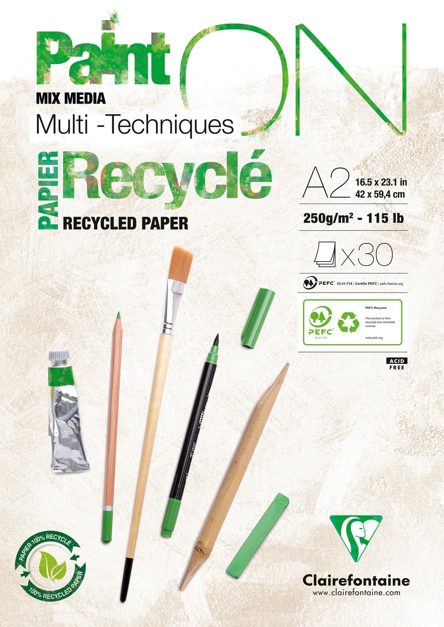 PaintON Recycled block glued 30F A2 250g