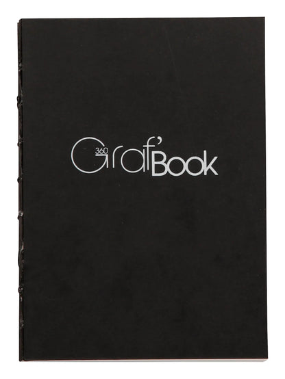 Graf'Book 360° carnet cousu dos brut 100F A6 100g F - Noir (lot de 5)