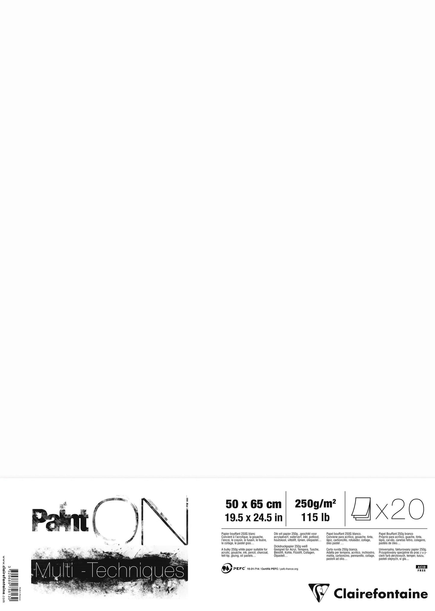 Paint'ON pack 20F 50x65cm 250g - White (Pack x2)