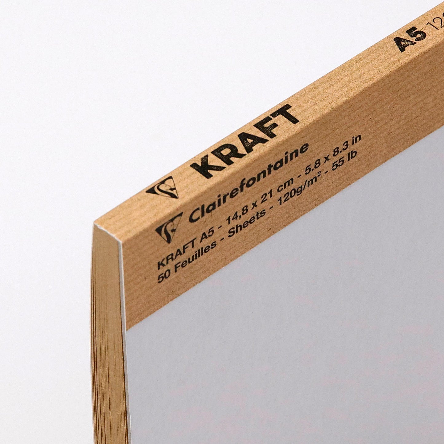 Blocco Kraft incollato 50F A5 120g (Pacchetto x5)