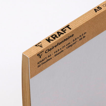 Kraft bloc collé 50F A5 120g (lot de 5)