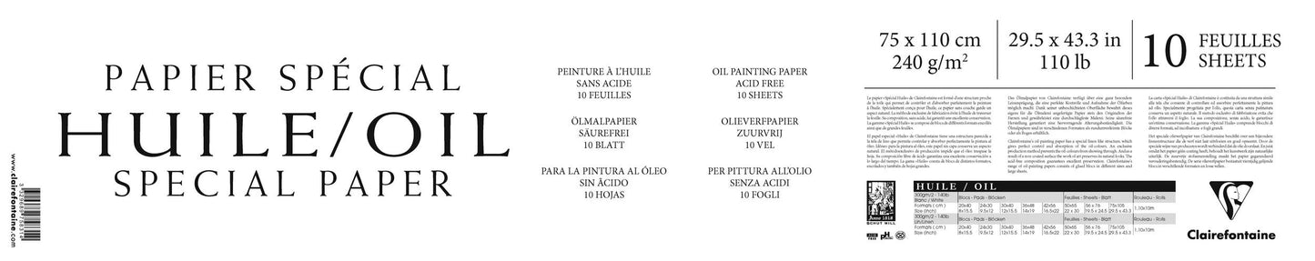 Pacchetto carta olio 10F 75x110cm 240g