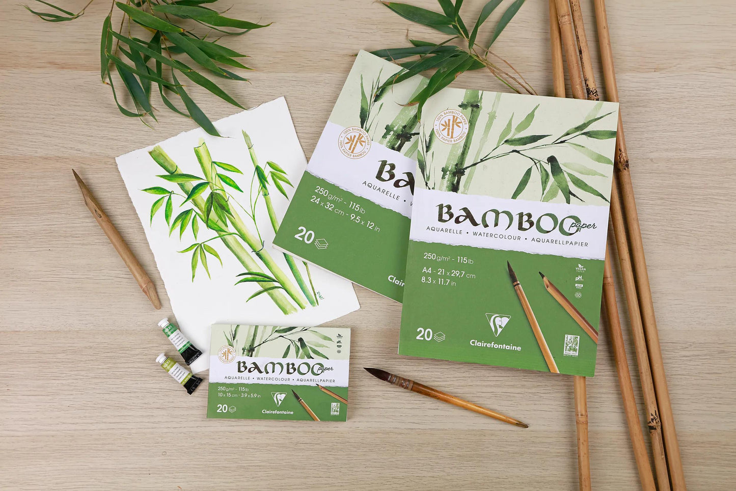 Bambusblock verklebt 2 Seiten 20F 60x40cm 250g (Paket x2)