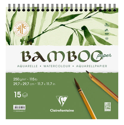 Bambus Spiralblock 15F 29.7x29.7cm 250g (2er-Pack)