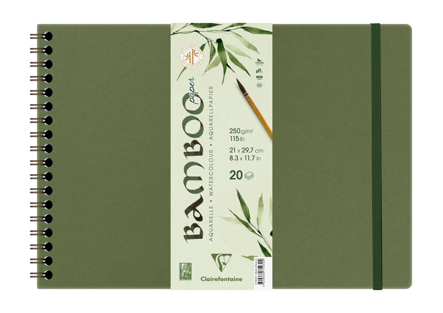 Bamboo album spiral 20F A4 250g (Pack x2)
