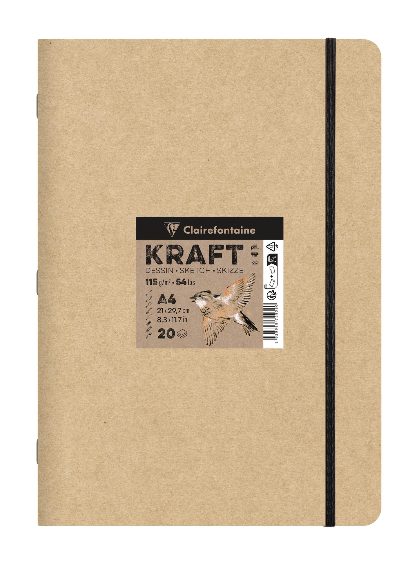 Tasca di Kraft 20F A4 115g (Pacchetto x10)