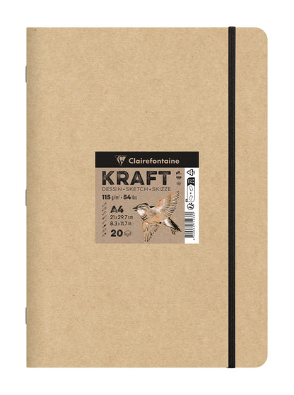 Kraft carnet piqué 20F A4 115g (lot de 10)