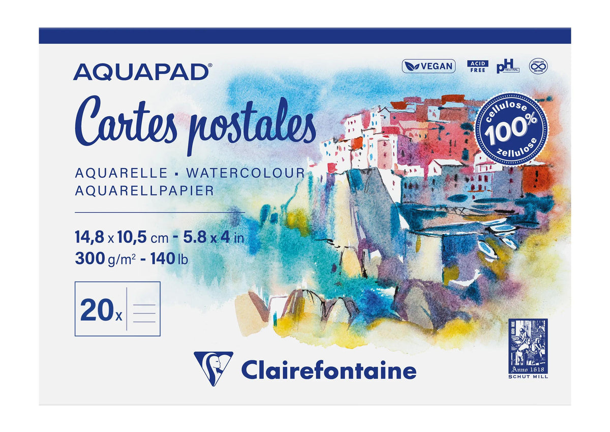 Aquapad Cartoline incollate blocco 20F A6 300g (confezione da 5)