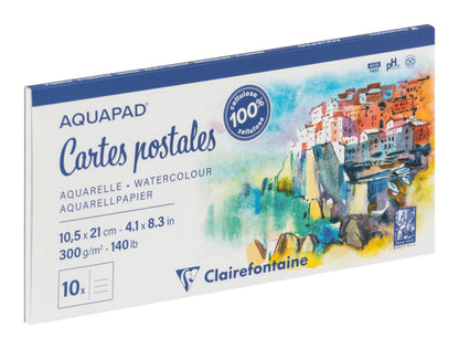 Aquapad Carte posta incollate blocco 10F 10,5x21cm 300g (confezione da 5)