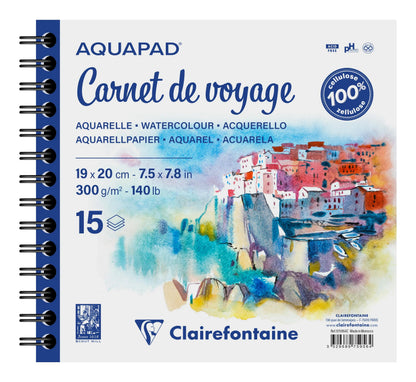 Aquapad Reisetagebuch Spirale 15F 19x20cm 300g (2er-Pack)