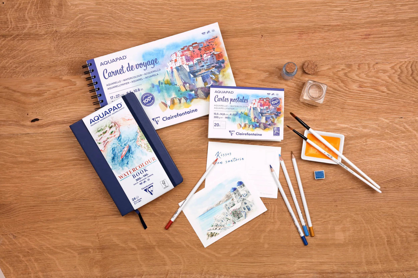 Aquapad Reisetagebuch Spirale 15F 19x20cm 300g (Paket x2)