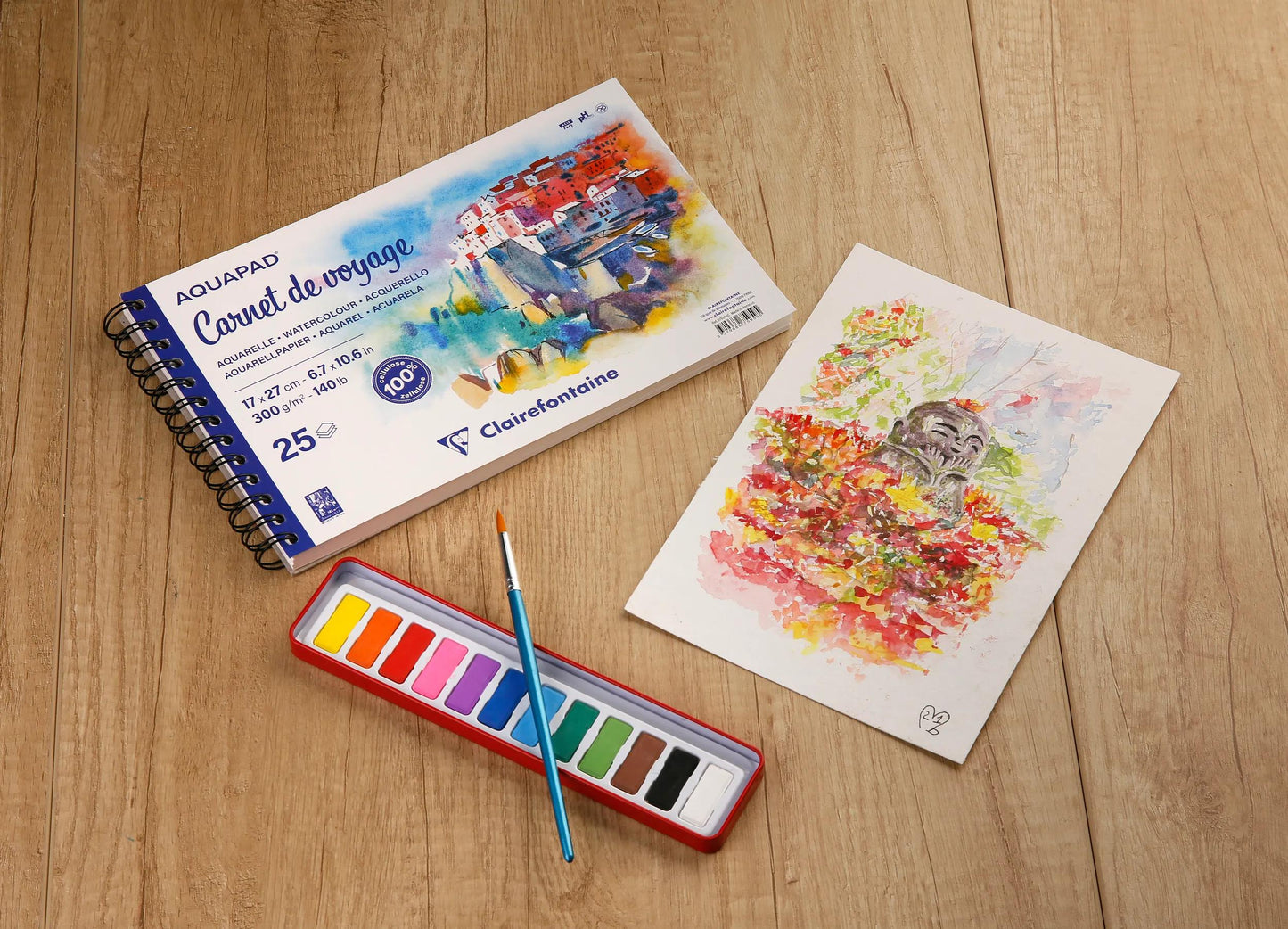 Aquapad Travel Book Spiral album 25F 14x22cm 300g (Pacchetto x2)