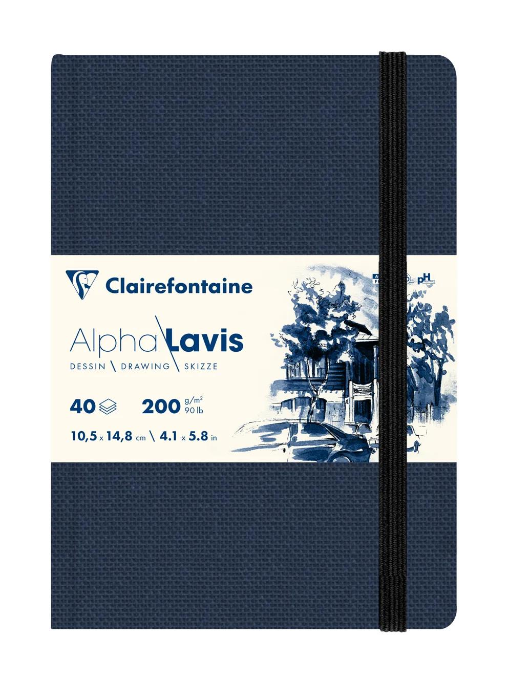 Alpha Book wash sewn 40F A6 300g - Blue (Pack x2)