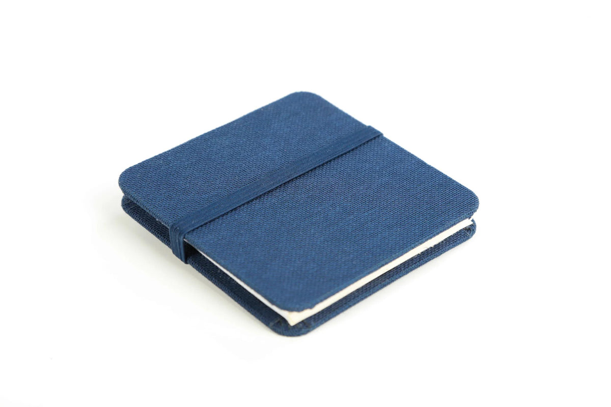 Accordion Book carnet accordéon 9F 7,4x7,4cm 300g - Bleu (lot de 4)