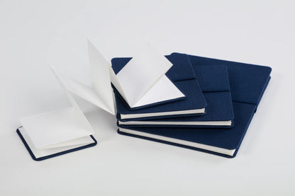 Accordion Book carnet accordéon 9F 7,4x7,4cm 300g - Bleu (lot de 4)