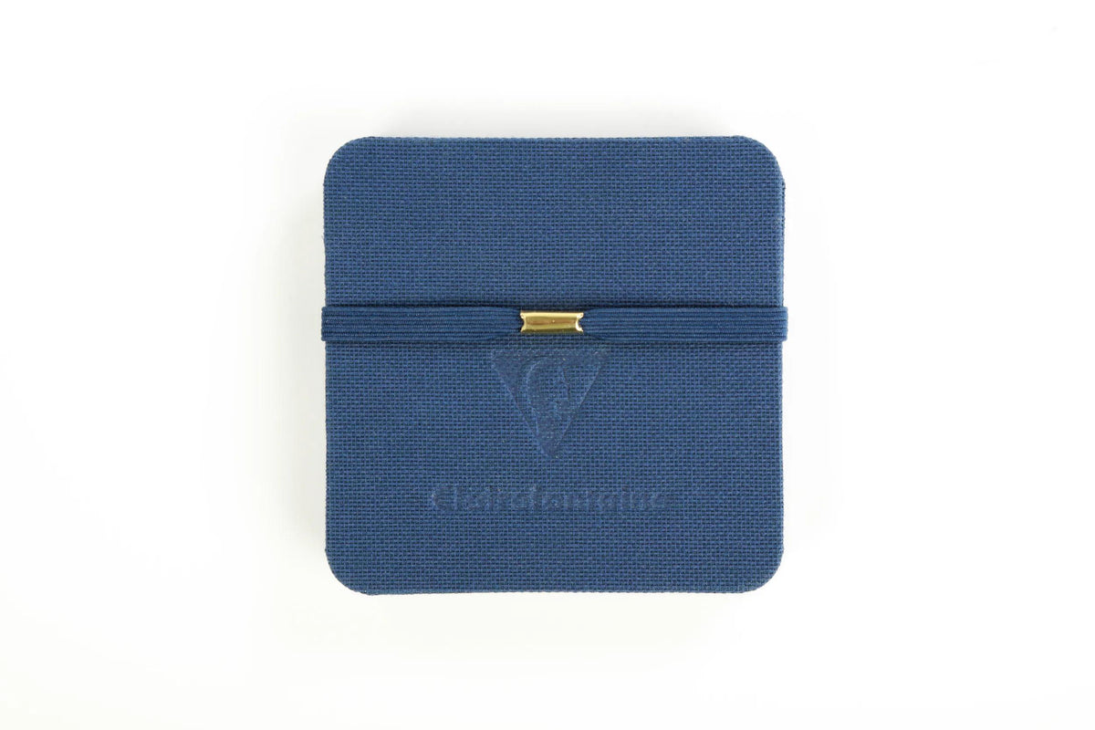 Accordion Book carnet accordéon 9F 7,4x7,4cm 300g - Bleu (lot de 4)