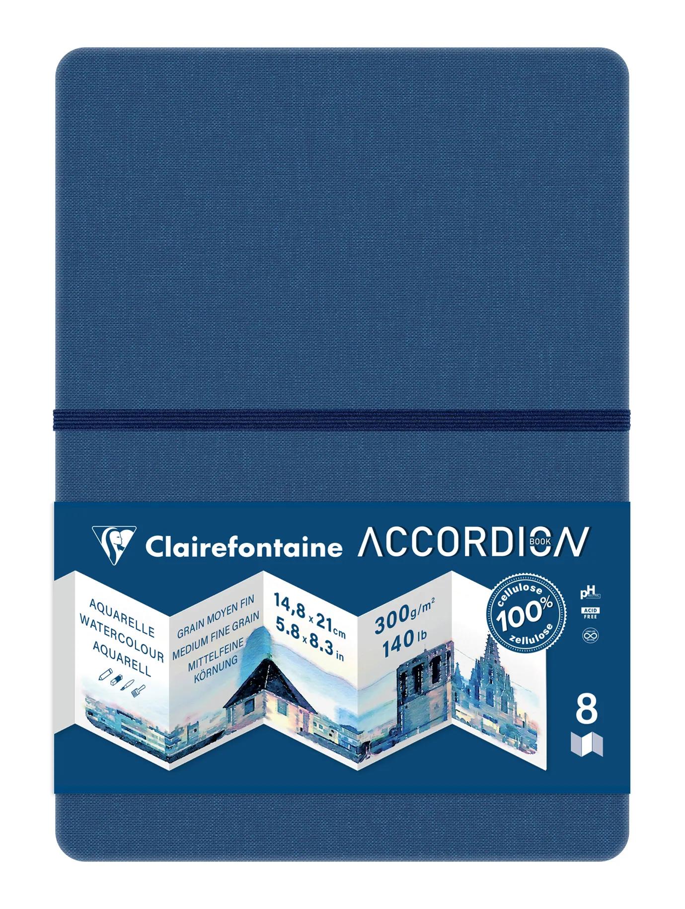 Accordion Book book accordion 9F A5 300g - Blue (Pack x4)