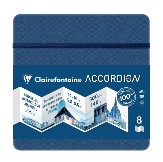 Akkordeon Buch Akkordeon 9F 14x14cm 300g - Blau (Paket x4)