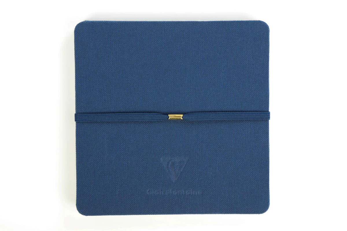 Accordion Book carnet accordéon 9F 14x14cm 300g - Bleu (lot de 4)