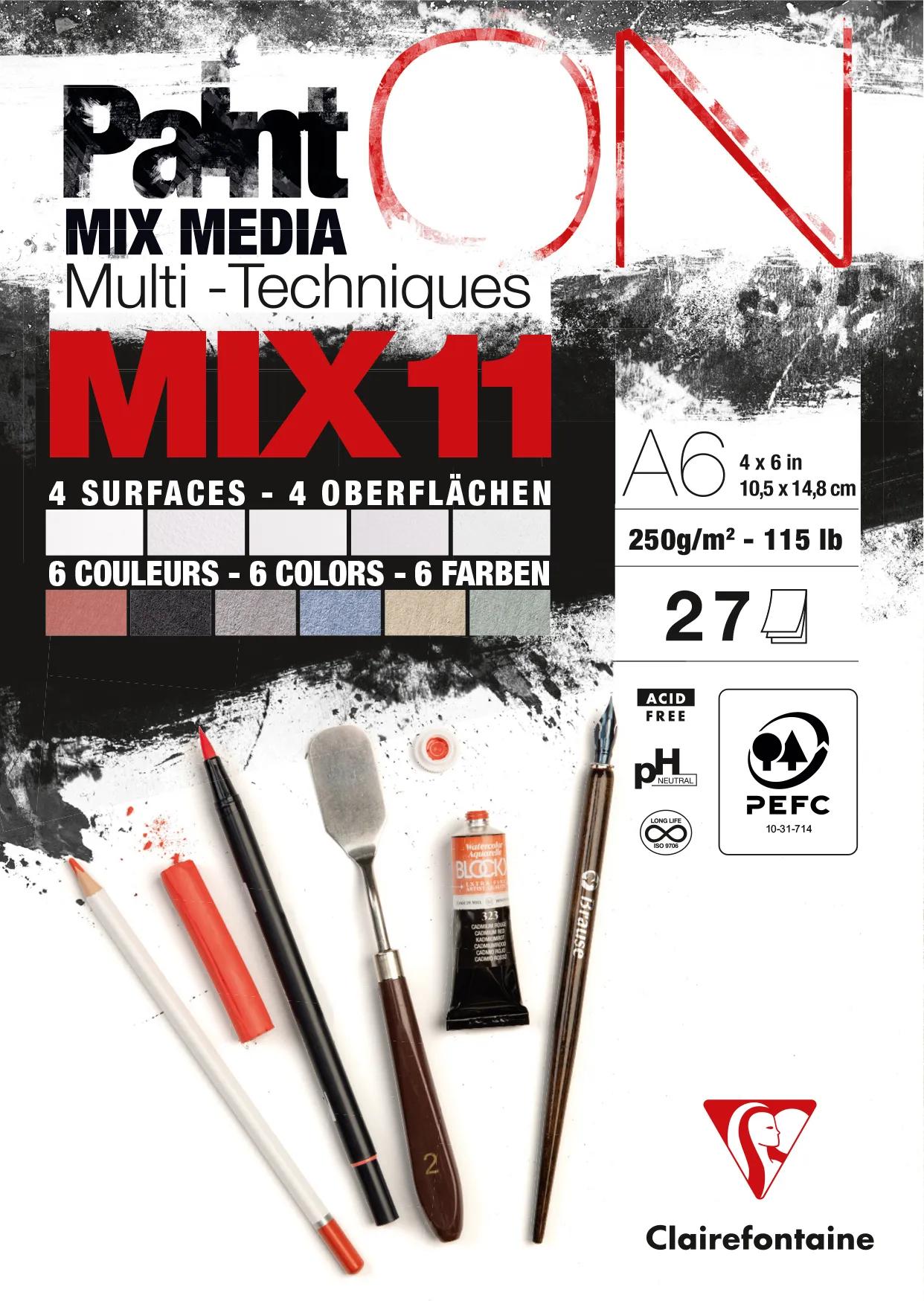 PaintON MIX11 blocco incollato 27F A6 250g - Nuovo (Pacchetto x8)