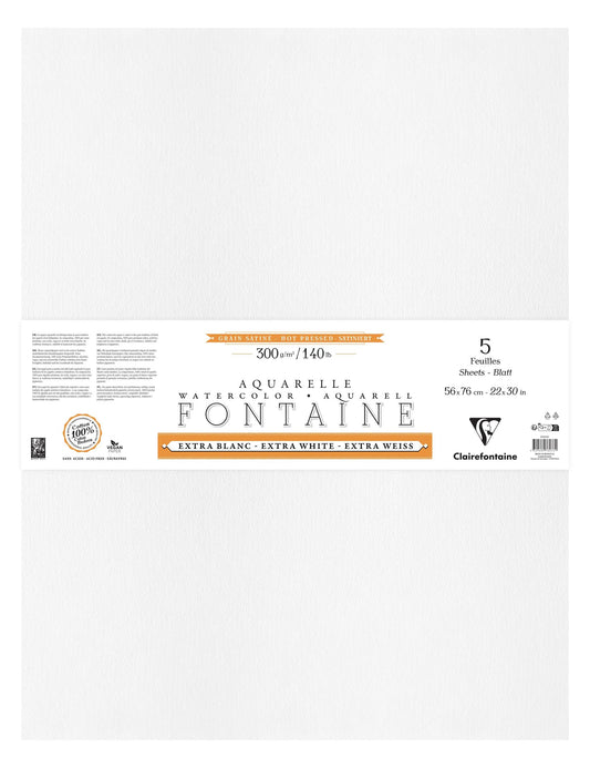 Fountain Extra White Grain Satin Pack 5F 56x76cm 300g