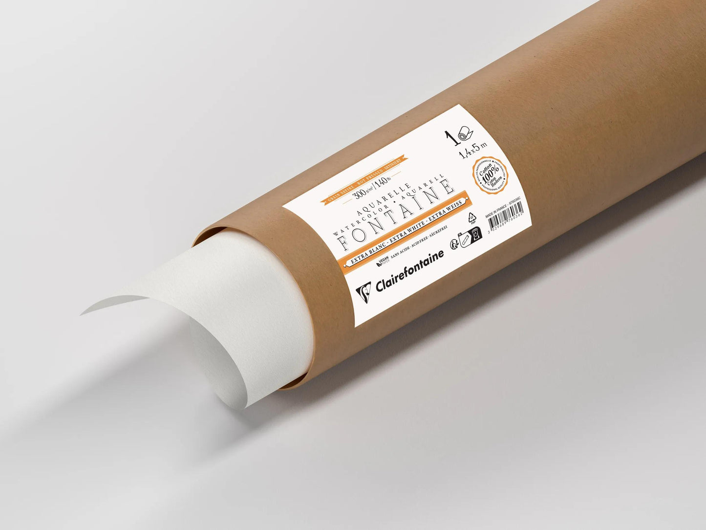 Fontana Extra Bianco Grain Raso Rotolo 1.4x5m 300g
