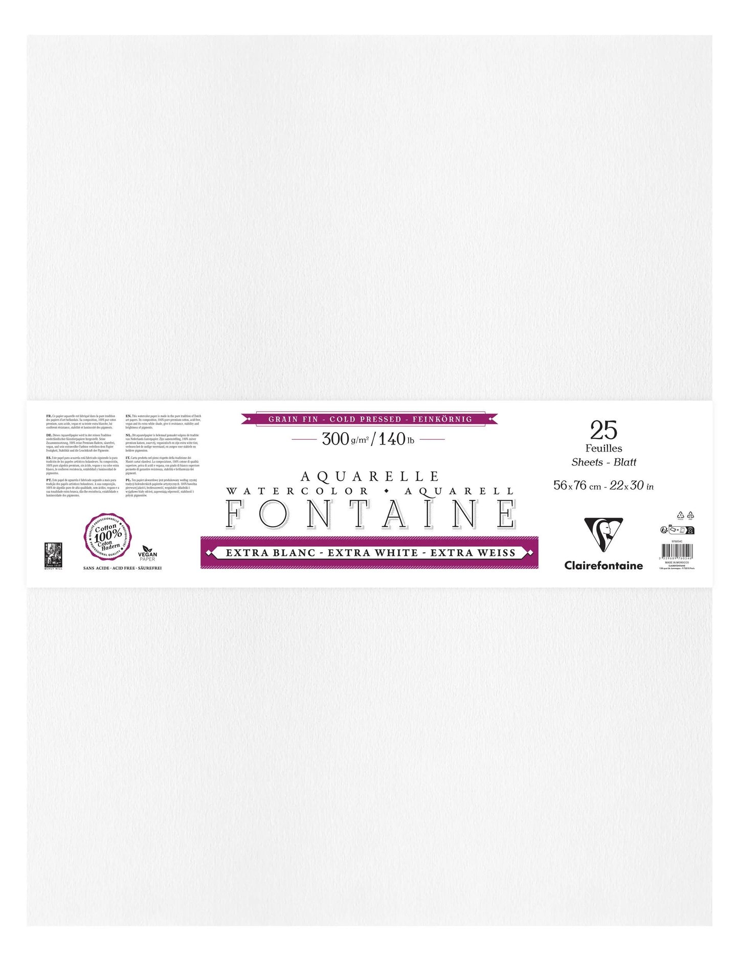 Fountain Extra White Grain Fin pack 25F 56x76cm 300g
