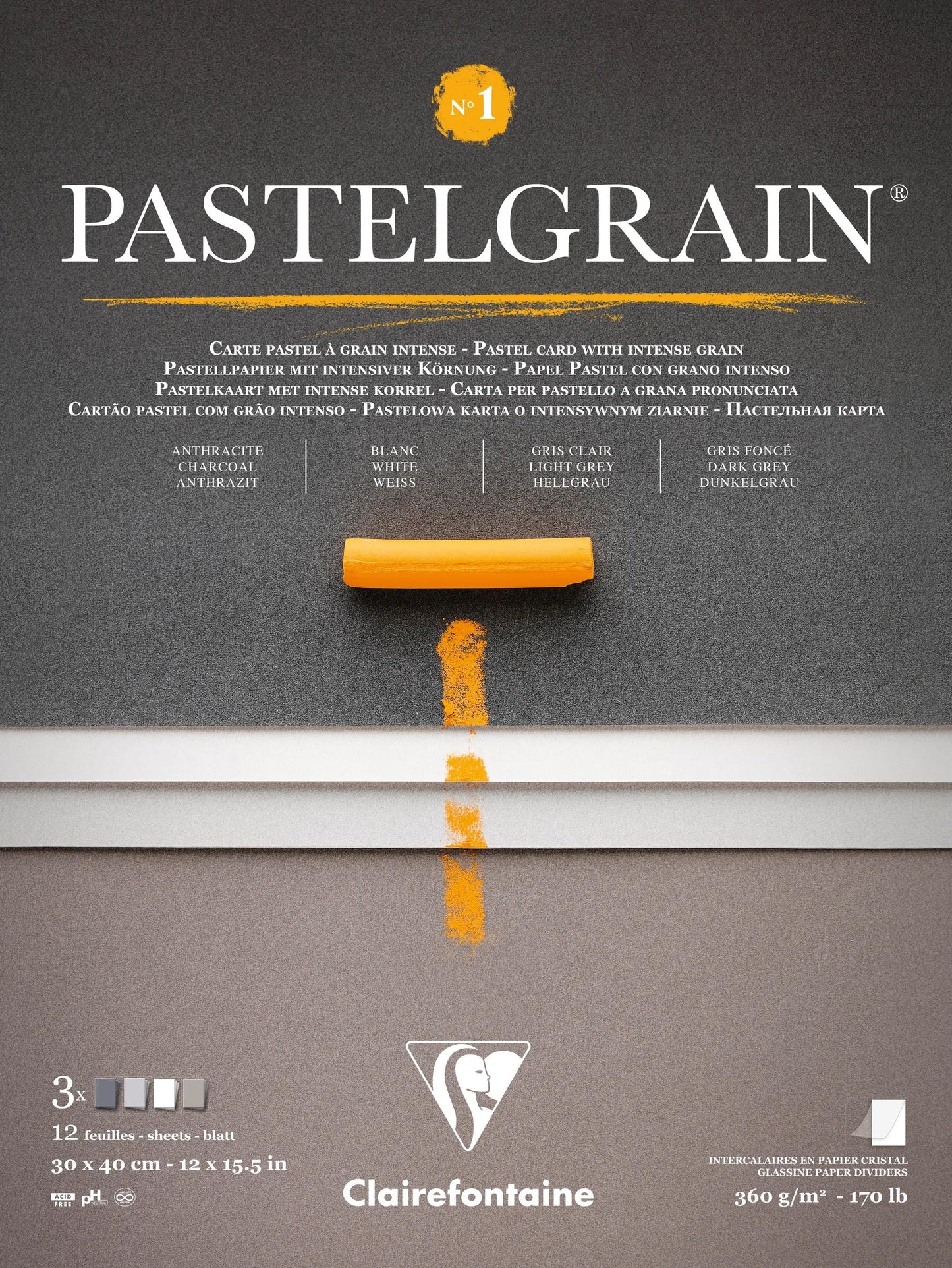 PastelGrain pasted block n°1 12F 30x40cm 360g
