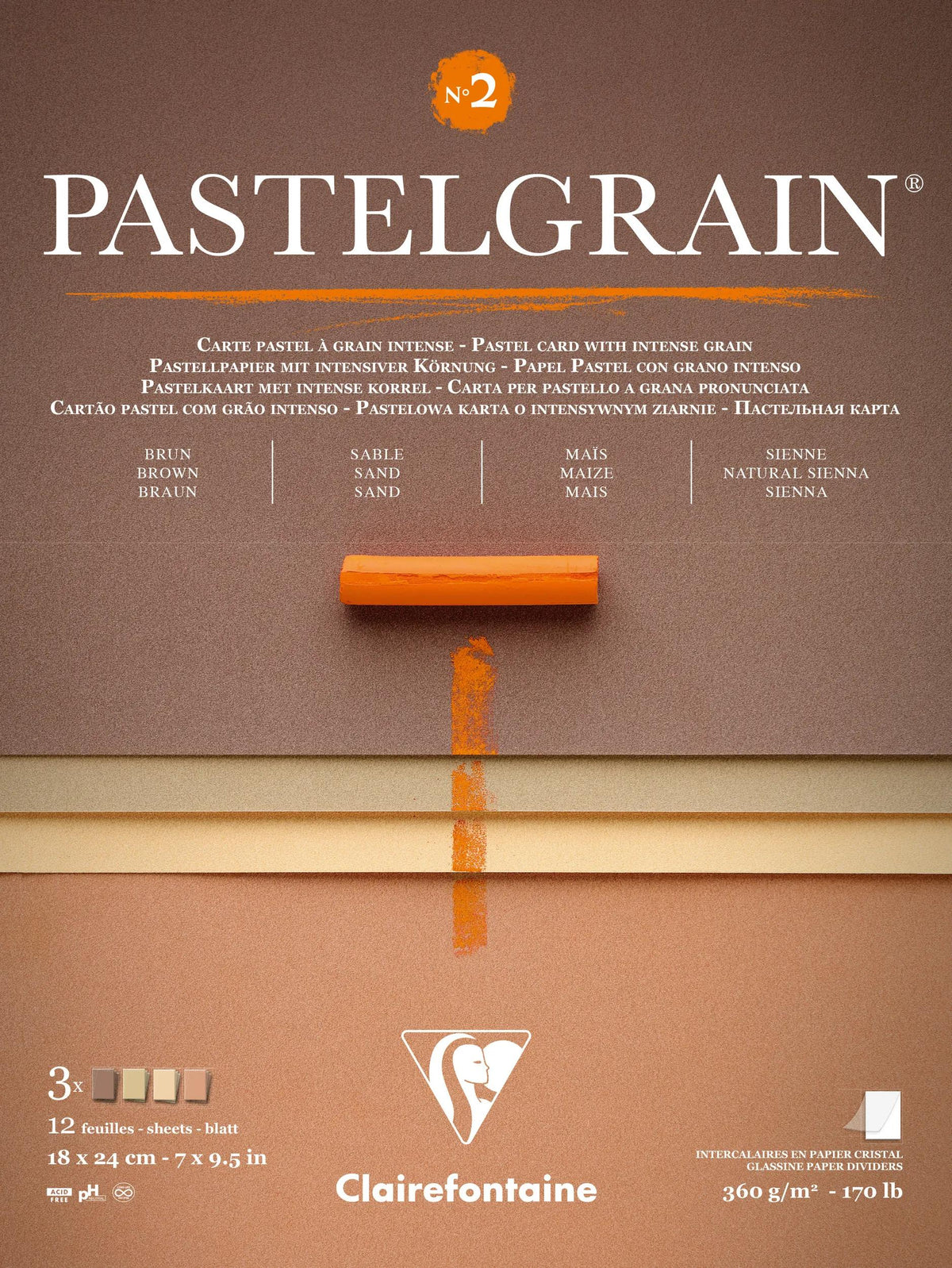 PastelGrain Pastellblock n°2 12F 18x24cm 360g