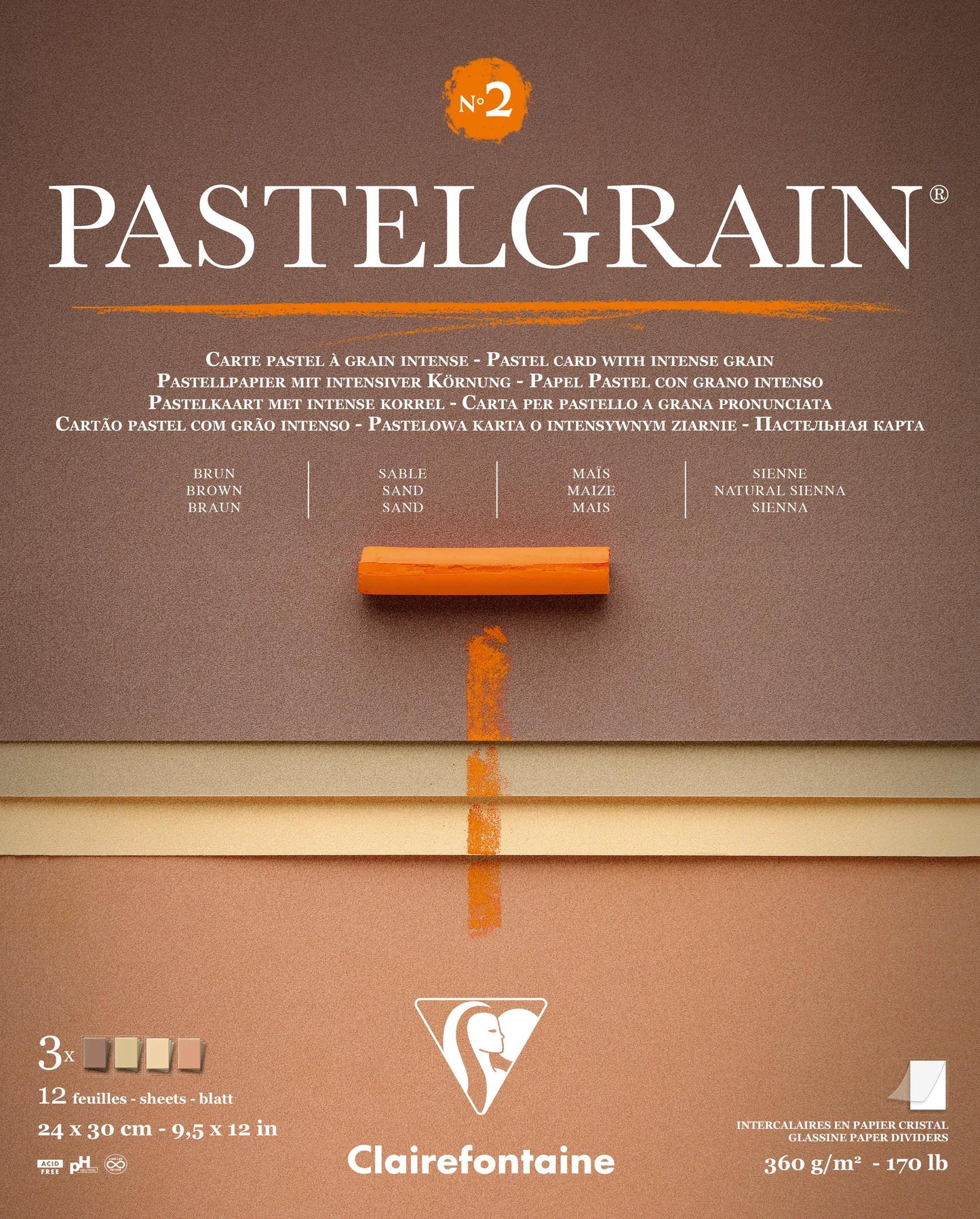 PastelGrain pasted block n°2 12F 24x30cm 360g