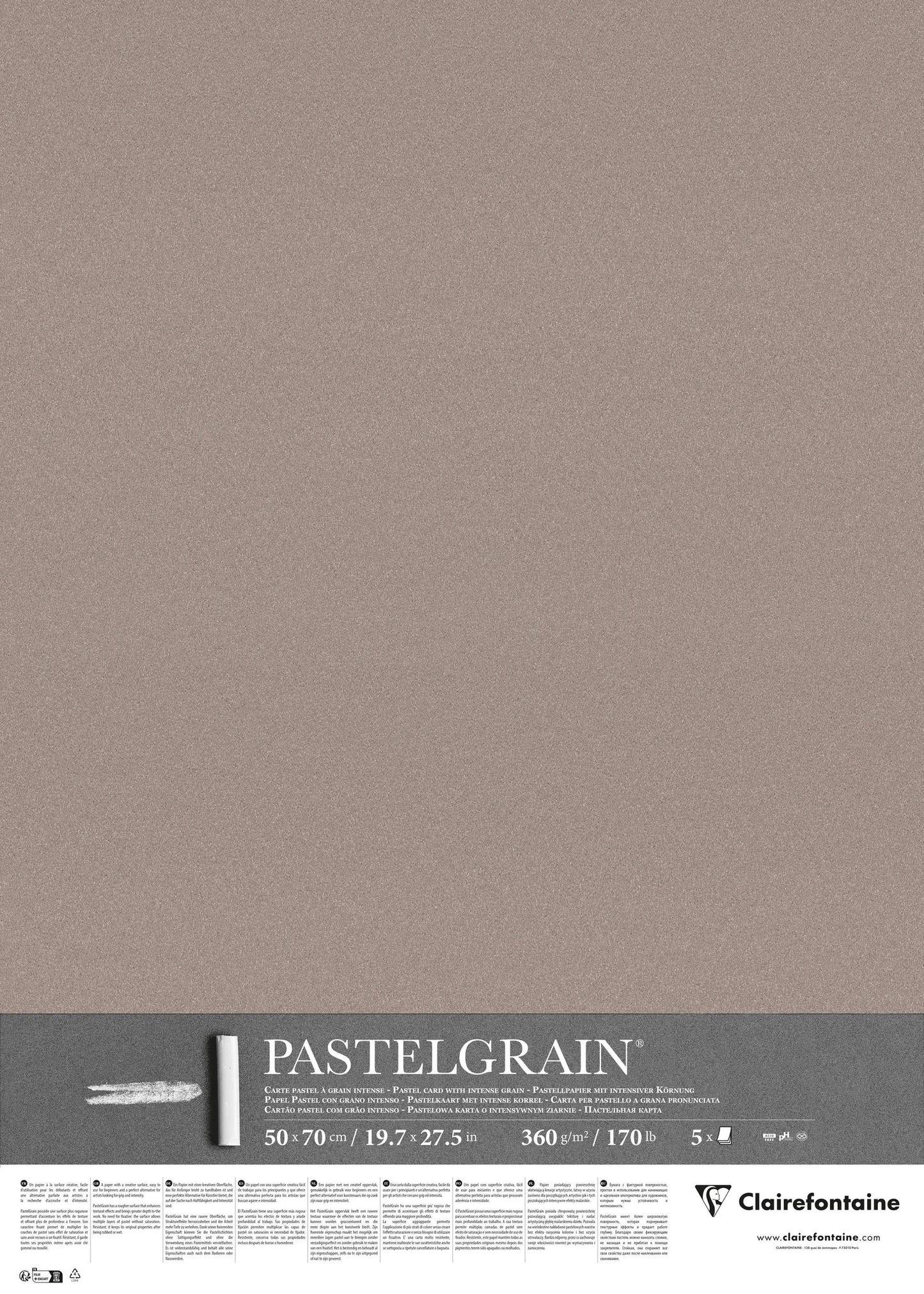 PastelGrain pacchetto 5F 50x70cm 360g - Grigio scuro