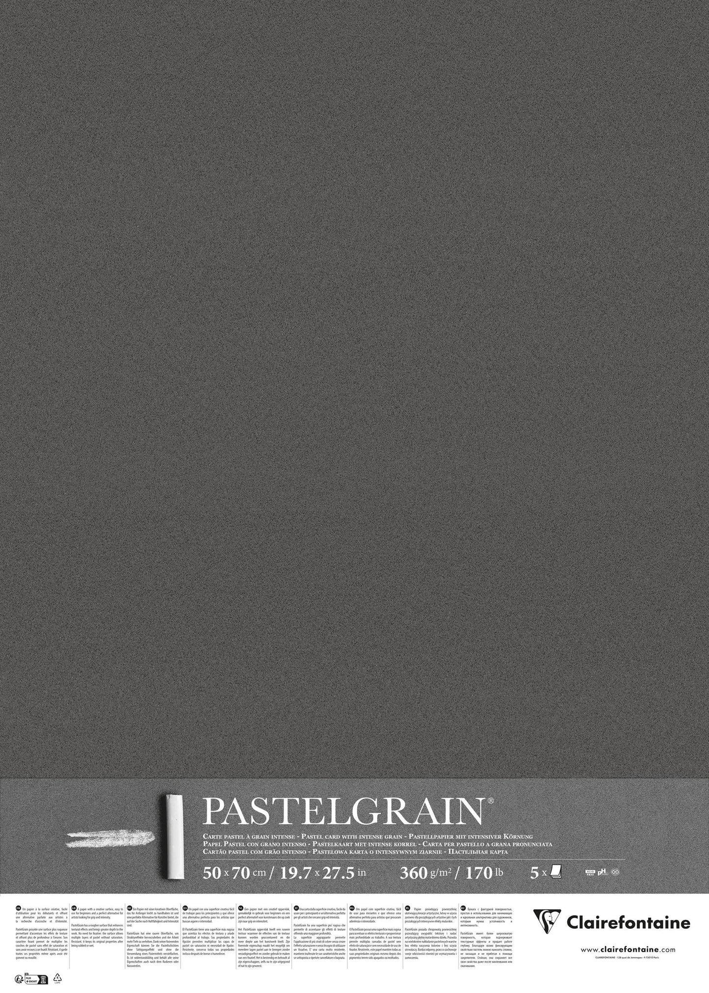 PastelGrain pacchetto 5F 50x70cm 360g - Antracite