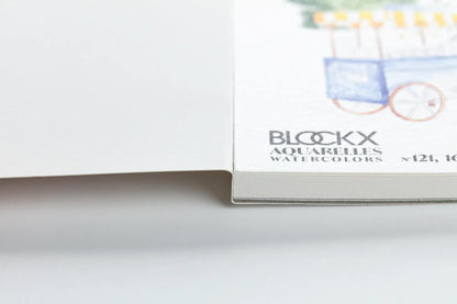 Glued block Aquarelle Predessinated Gourmandises A5 15F 300g - New (in bundle 5)