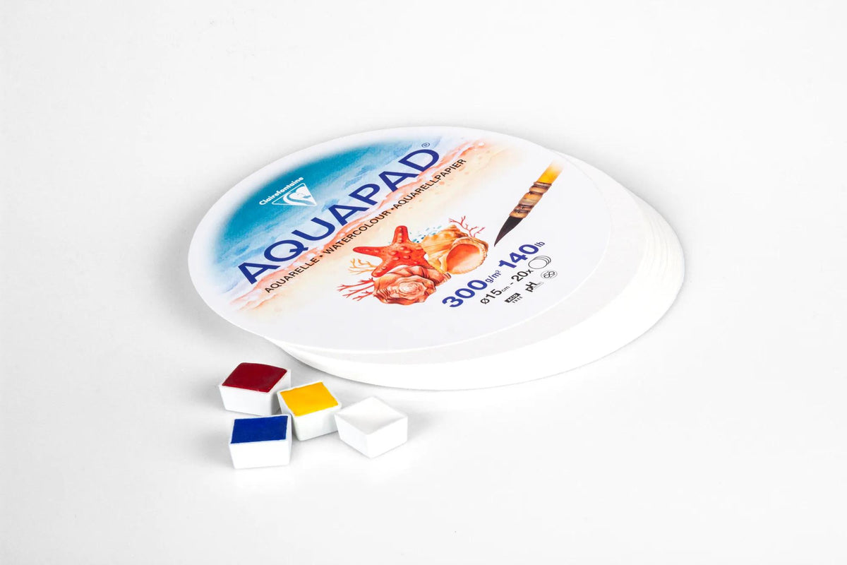 Round sheets Aquapad watercolor paper Ø15cm 20F 300g - New (in bundle 2)