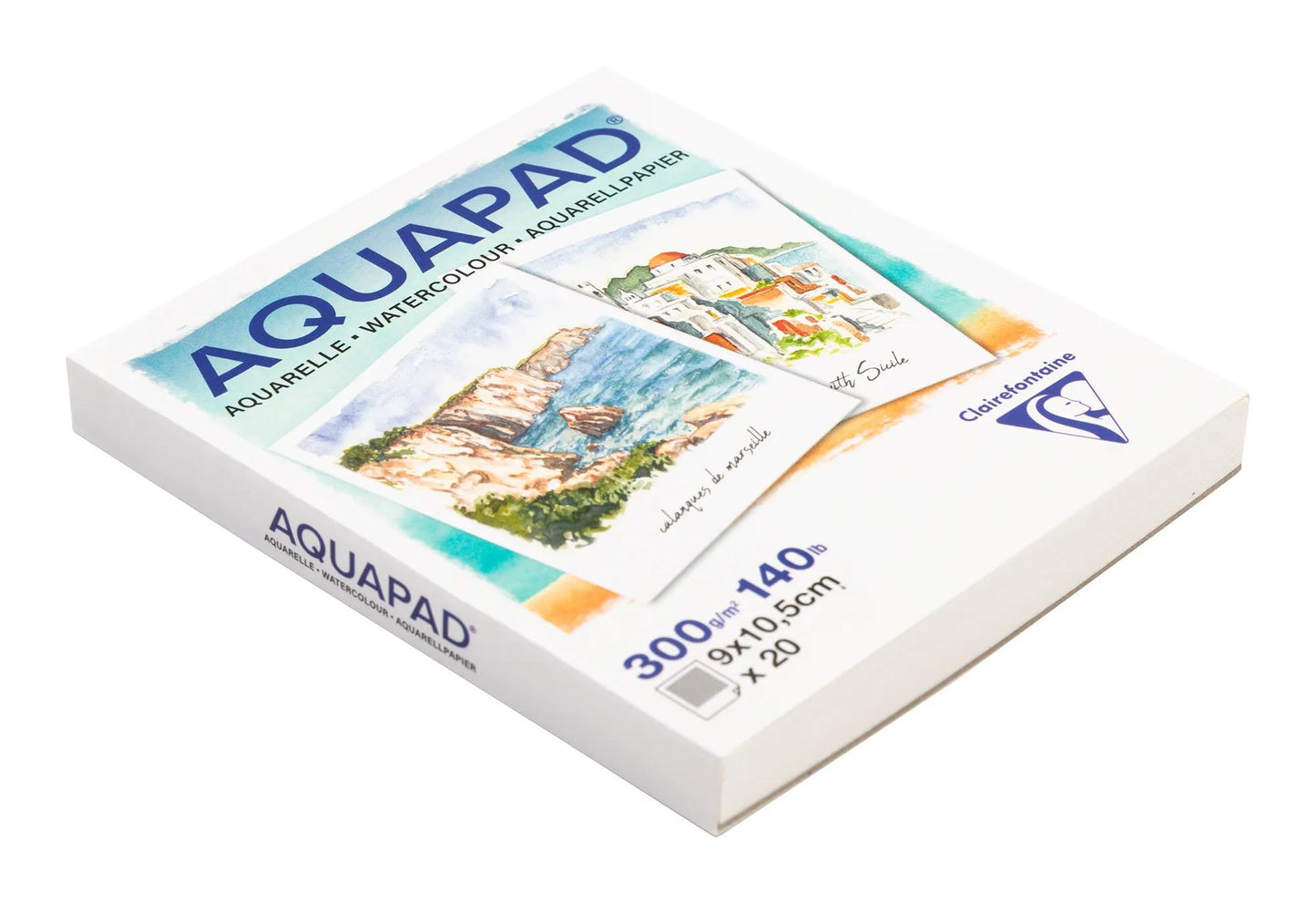 Aquapad Polaroid Aquarellblock 9x10.5cm 20F 300g - Neu (Paket x5)