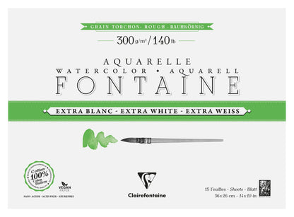 Fountain Extra White Grain Towel block glued 4 sides 15F 26x36cm 300g