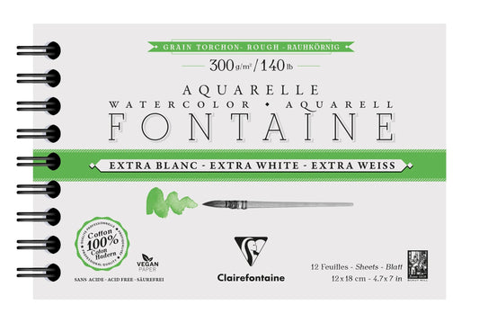 Fountain Extra Blanc Grain Tea towel album spiral 12F 12x18cm 300g (Pack x4)