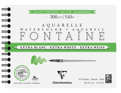 Fontana Extra Blanc Grain album del tovagliolo del tè spirale 12F 18x24cm 300g (confezione da 4)