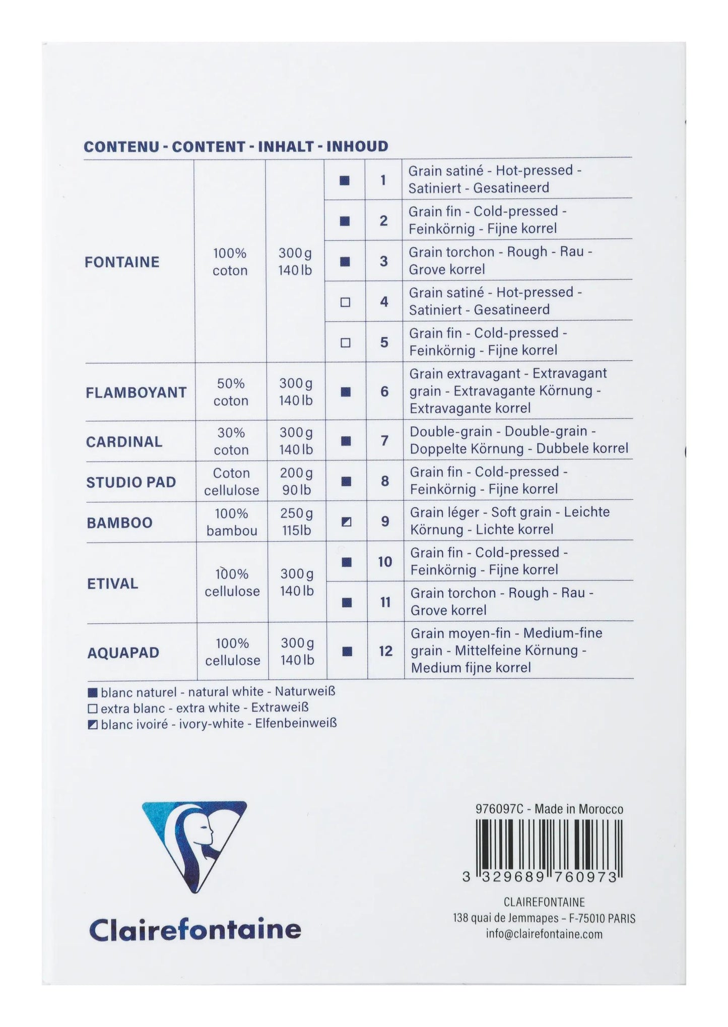 Aqua Essentials incollato blocco 12 corrispondente carta acquerello 10x15cm 12F 200g-300g (Pacchetto x2)
