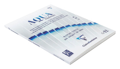 Aqua Essentials glued block 12 matching watercolour papers 18x24cm 12F 200g-300g
