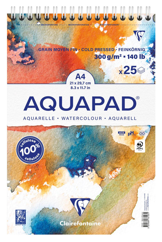 Aquapad integral binder block 25F A4+ 300g (Pack x4)