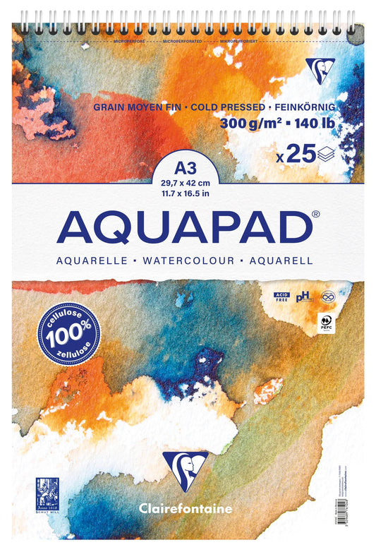 Aquapad integral binder block 25F A3+ 300g (Pack x4)