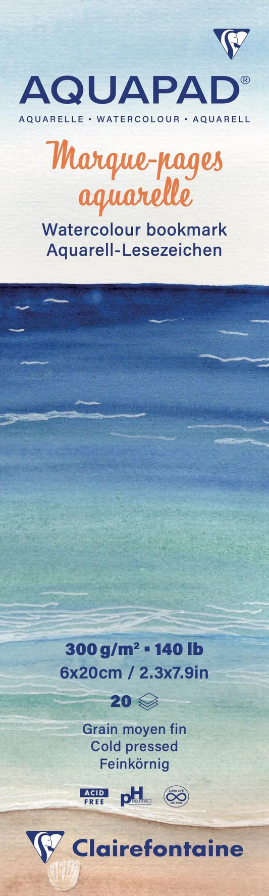 Aquablock Aquarell Marker 6x20cm 20F 300g - Neu (Paket x5)