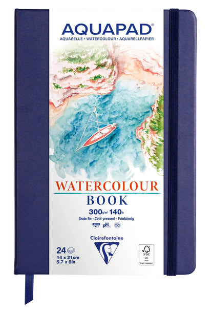 Carnet rembordé rigide Aquapad 14x21 24F 300g - New (lot de 2)