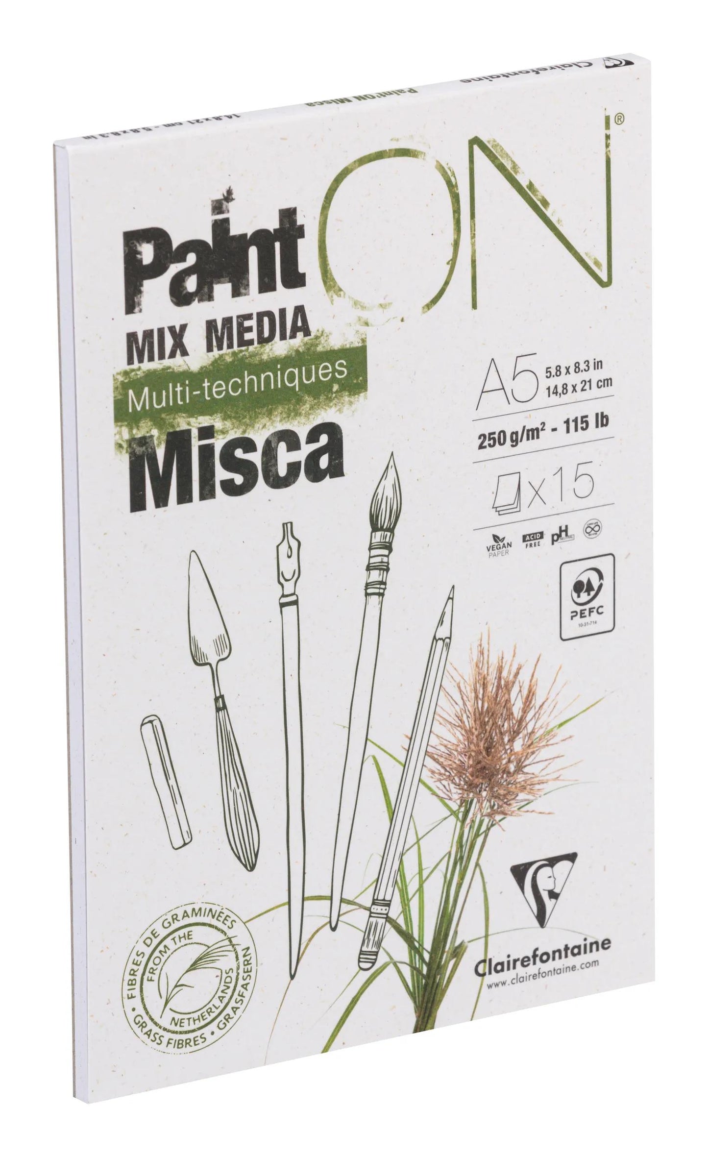 PaintON Misca Block verklebt 15F A5 250g (Paket x4)