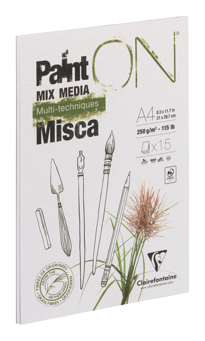PaintON Misca bloc collé 15F A4 250g (lot de 4)
