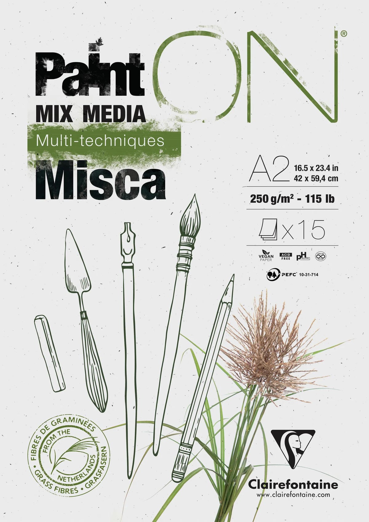 PaintON Misca bloc collé 15F A2 250g