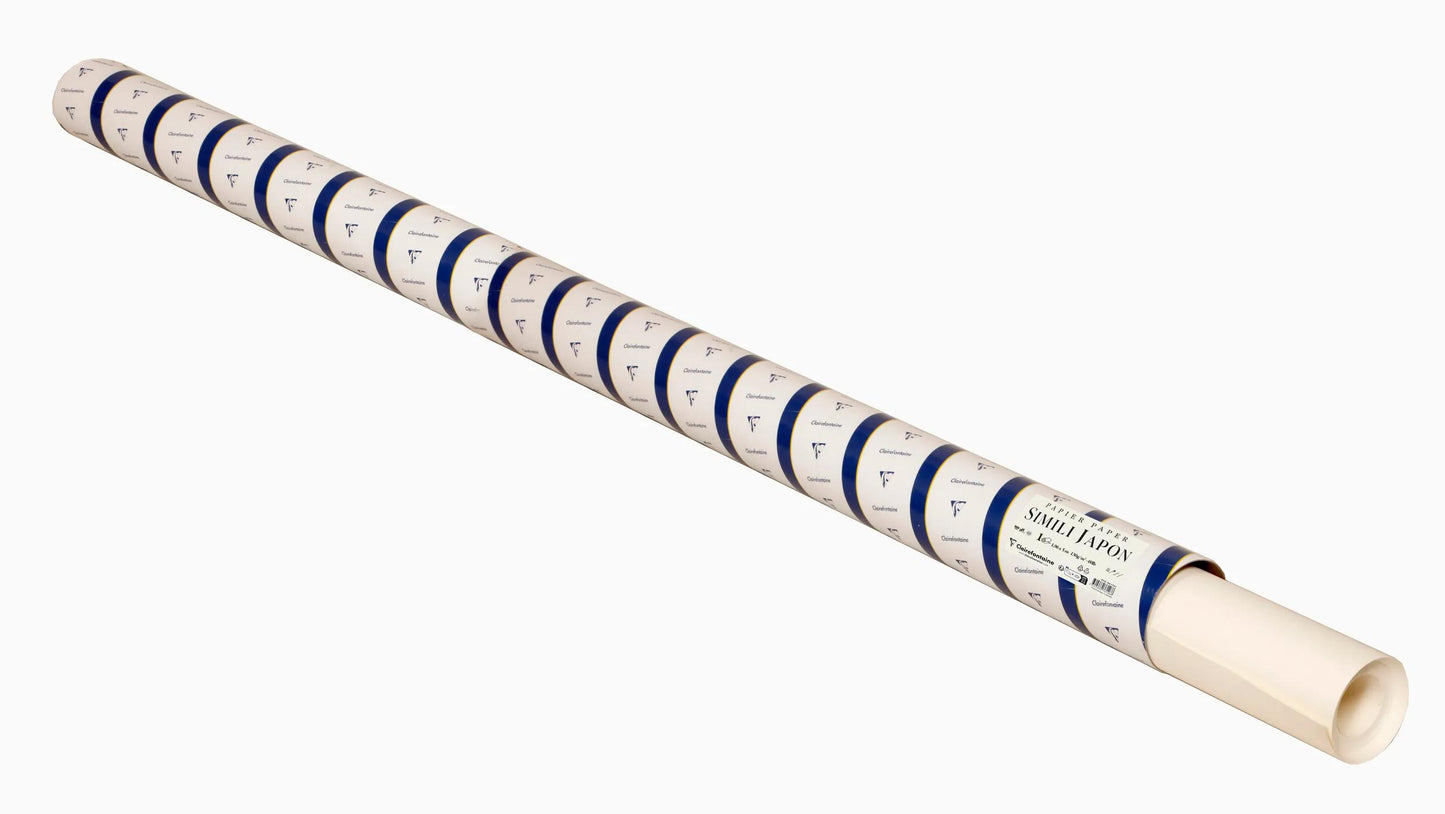 Simili Japon rouleau en tube 1,96x5m 130g - Ivoire